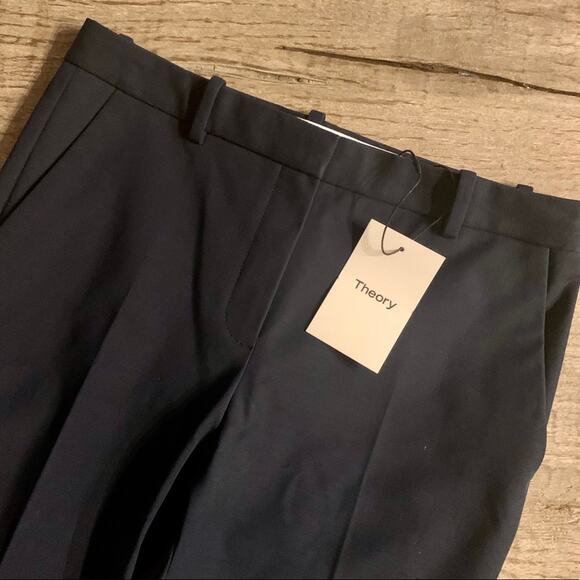 Theory Double Stretch Tailored Trousers in Deep Royal- 2,10 - Picture 7 of 11